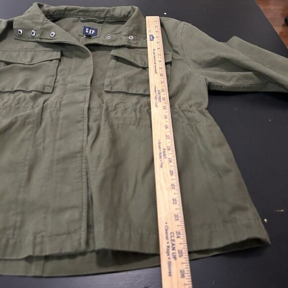 Gap Army Green Utility Jacket Size Petite Medium - Picture 10 of 11